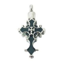 Stainless Steel Fancy Cross Cremation Urn Pendant for Ashes w/20-inch Necklace - $89.99