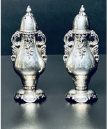 Vintage Baroque Silver Plated Salt and Pepper Shakers 5” Ornate - $26.94 CAD