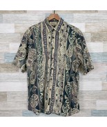 Timberland Weathergear VTG 90s Aztec Print Dad Shirt Beige Casual Mens M... - £23.79 GBP