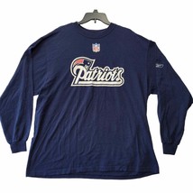 Reebok Men T-Shirt Size XL Blue Patriots NFL Classic Long Sleeve Sporty ... - £10.61 GBP