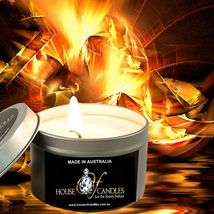 Amber &amp; Sandalwood Eco Soy Wax Scented Tin Candles, Vegan Friendly, Hand Poured - £13.66 GBP+