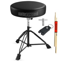 5 Core Drum Throne Padded Guitar Stool Height Adjustable Drummer Seat Mu... - $43.69
