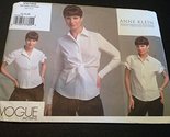 Vogue V2789 Sewing Pattern, Misses&#39; Shirt, Size 12,14,16, Anne Klein - $11.76