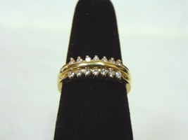 Womens Vintage Estate 14K Yellow Gold Diamond Ring 4.8g E2975 - £296.70 GBP