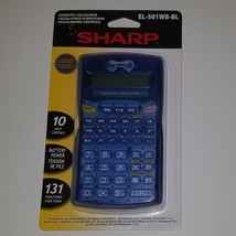 NEW Sharp Scientific Calculator EL-501 WB-BL Blue 10 Digit 131 Functions - £10.05 GBP