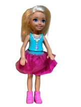 Barbie Club Chelsea Doll Movie Night Blonde Hair 2016 Mattel Pink Tutu - £6.99 GBP