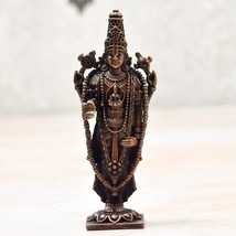 Balaji Statue | Tirupati Statue | 3.25&quot; Copper Idol Sculpture Antique Finish - £67.57 GBP