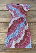 Bcbg Maxazria Women’s Lace Print Midi dress size XS Red Sf3 - £13.86 GBP