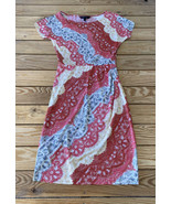 Bcbg Maxazria Women’s Lace Print Midi dress size XS Red Sf3 - £14.00 GBP