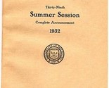 University of Michigan Catalog Summer Session 1932 Ann Arbor  - £23.33 GBP