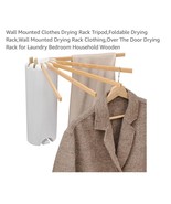 Wall Mounted Clothes Drying Rack Tripod Foldable Clothing Over The Door - $60.25 CAD