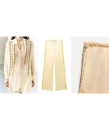 $229 NWT ZARA OVERSIZED SEQUIN SHIRT+ EMBROIDERED PANT SET- ZW COLLECTION S - $173.58 CAD