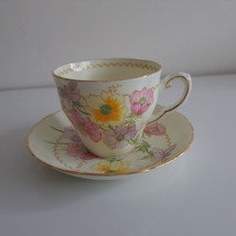 Plant Tuscan China Floral Tea Cup &amp; Saucer Set England Vintage - $38.65