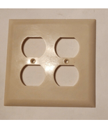 Vintage Smoothie Bakelite Outlet 2 Gang Cover Switch Wall Plate Beige - £7.38 GBP