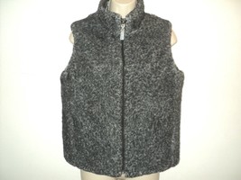 Guess Outerwear Size S Reversible Vest Zippered Gray, Plush/Nylon - £18.87 GBP