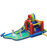 Inflatable Kid Bounce House Slide Climbing Splash Park Pool Jumping Castle - $392.99