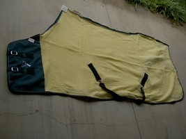 Horse Cotton Sheet Blanket Rug Summer Spring Yellow Green 5319 - £31.63 GBP