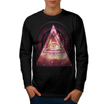 Illuminati Galaxy Tee Mystic Star Men Long Sleeve T-shirt - £12.01 GBP