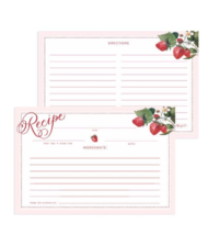 Vintage Strawberry Recipe Cards, Set of 8 - $13.86
