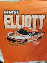 Old VTG Chase Elliott #9 Chevy NASCAR Hooters on a new Large Orange Tee Shirt - £17.99 GBP