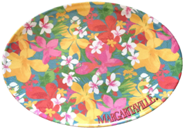 Margaritaville Melamine Plate Platter Tray Floral Hibiscus 16x11&quot; Beach ... - $43.98