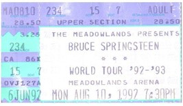 Bruce Springsteen Ticket Stub August 10 1992 East Rutherford New Jersey - £19.46 GBP