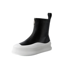 New Arrive Genuine Leather Footwear Women Ankle Boots Zipper Fashion Casual Shoe - £149.66 GBP