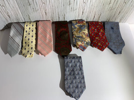 Lot of 8 Vintage ties from 80&#39;s Various colors, styles, makers - £11.59 GBP