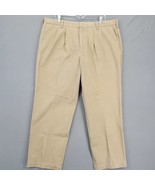 Dockers Men Pants Size 40 Tan Khaki Preppy Pleated Classic Straight Leg ... - £9.59 GBP