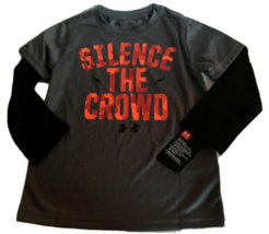 Under Armour Shirt Silence the Crowd Athletic Outdoors Long Sleeve School Boys 4 - $12.99