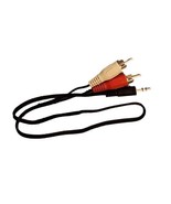 3.5mm Male Jack To Dual Red White RCA Male 20&quot; Long 1 Count, New In Bag,  - £3.93 GBP
