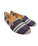 J Crew Loafers Size 7 Striped Flats Slip On Shoes Style 1280 Womens NEW  - $27.74