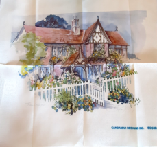 Candamar Designs Rose Cottage Cross Stitch Printed Design Only 50638 19x13 in Ne - £4.69 GBP
