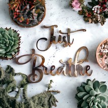 Just Breathe Metal Wall Art Accents Copper and Bronzed Plate  just under 5&quot; tall - £21.94 GBP