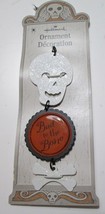 Hallmark Halloween Skull &amp; Crossbones &quot;BAD TO THE BONE&quot; Dangle Ornament NEW - $14.85