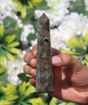 165g!-130mmX35mm-Labradorite Crystal Rock Point Wand Tower Mineral Specimen - £58.14 GBP