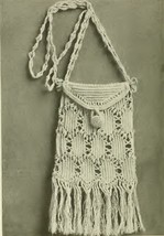 The Puritan Bag / PURSE. Vintage Crochet Pattern for a Handbag. PDF Download - £1.96 GBP