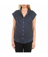 Womens Jachs Girlfriend Cap Sleeve Tencel Shirt, Dark Navy, Small - $13.94