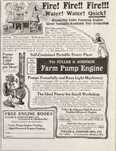 1910 Print Ad Fuller &amp; Johnson Farm Pump Engines House on Fire Madison,Wisconsin - £10.77 GBP