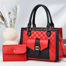   Elegant Women Bag Color Matching Fashion All-Match Hand Bag Large-Capacity Cro - £34.48 GBP