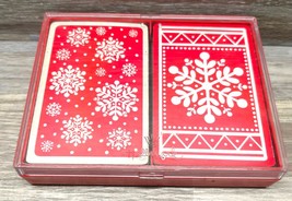 Hallmark Double Deck of Playing Cards Snowflakes Plastic Coated - £11.93 GBP