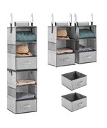Hanging Closet Organizers With Drawers, Two 3-Shelf Separable Closet Han... - $32.99