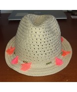 PRIMARK GIRL&#39;S STRAW Hat SUMMER SUN HOLIDAY BEACH WITH PINK TASSELS. - €15,75 EUR