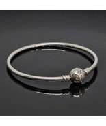 PANDORA 925 Sterling Silver - Moments Crystal Stars &amp; Galaxy Bangle Brac... - £35.80 GBP