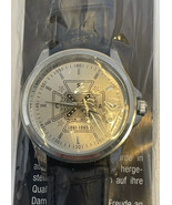 Quality Men&#39;s Wristwatch With Black Leather Look Band By Eiger (BRAND NEW) - $24.06 CAD