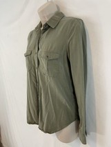 Aeropostale Womens XS Army Green Lyocell Long Sleeve Button Front Shirt - $14.85