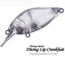 20PCS 65.cm 7.2g Diving Lip Crankbait Unpainted Bait Blank Fishing Lure ... - $13.56