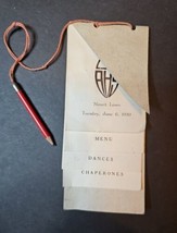 Vintage 1939 Richmond Indiana High School Senior-Faculty Dinner Dance Ca... - £30.14 GBP