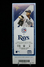 Toronto Blue Jays vs Tampa Rays Game 59 MLB Ticket w Stub 08/09/2012 Price - £9.08 GBP