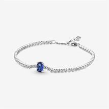 S925 Sterling Silver Pandora Sparkling Pavé Tennis Bracelet,Gift For Her - £15.97 GBP